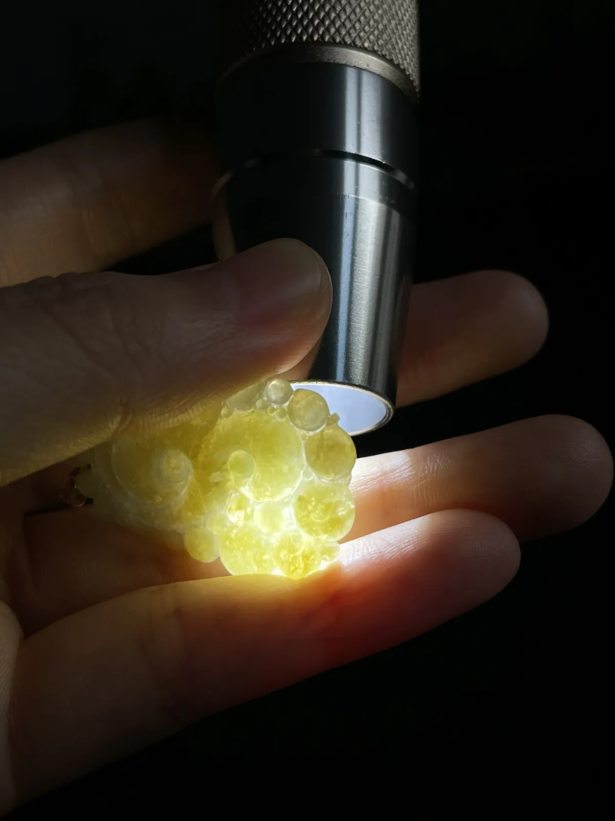 翡翠如意，印记：G18K