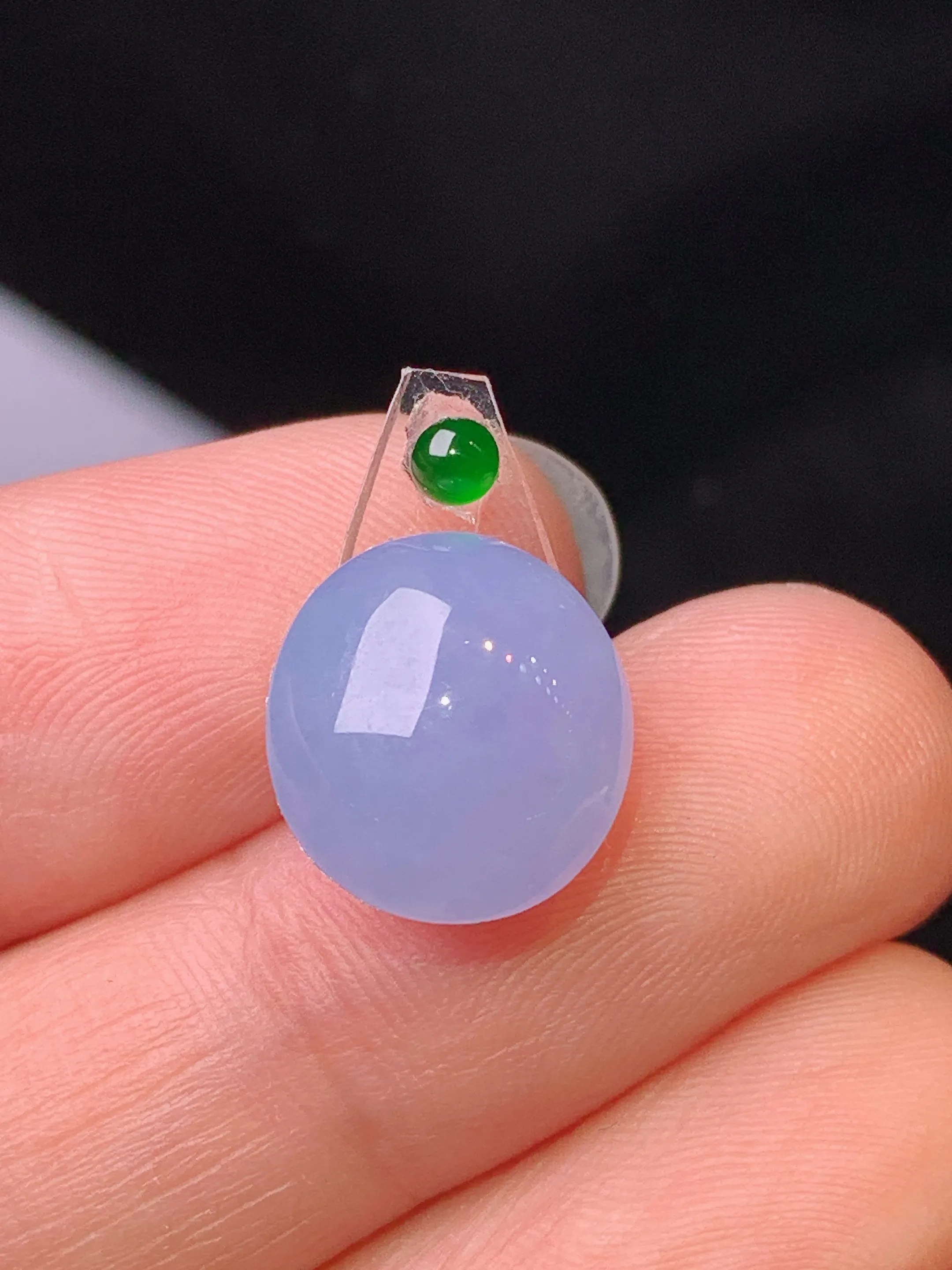 镶嵌款 紫罗兰蛋面吊坠 玉质细腻 色泽清新艳丽 整体尺寸12*11.3*5.5