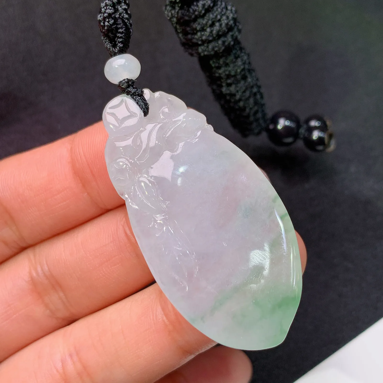 冰飘花福瓜，冰冰润润，玉质细腻，种水足，Nz 尺寸44.3*22.6*6.9