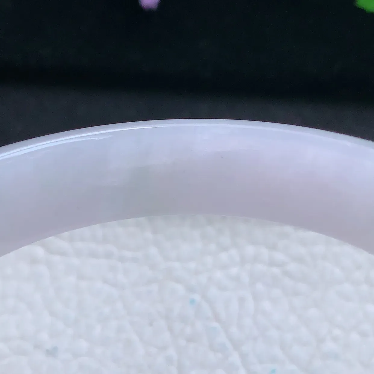 nr自然光57*12.8*8平安镯 天然翡翠A货玉手镯冰飘阳绿宽边玉手环