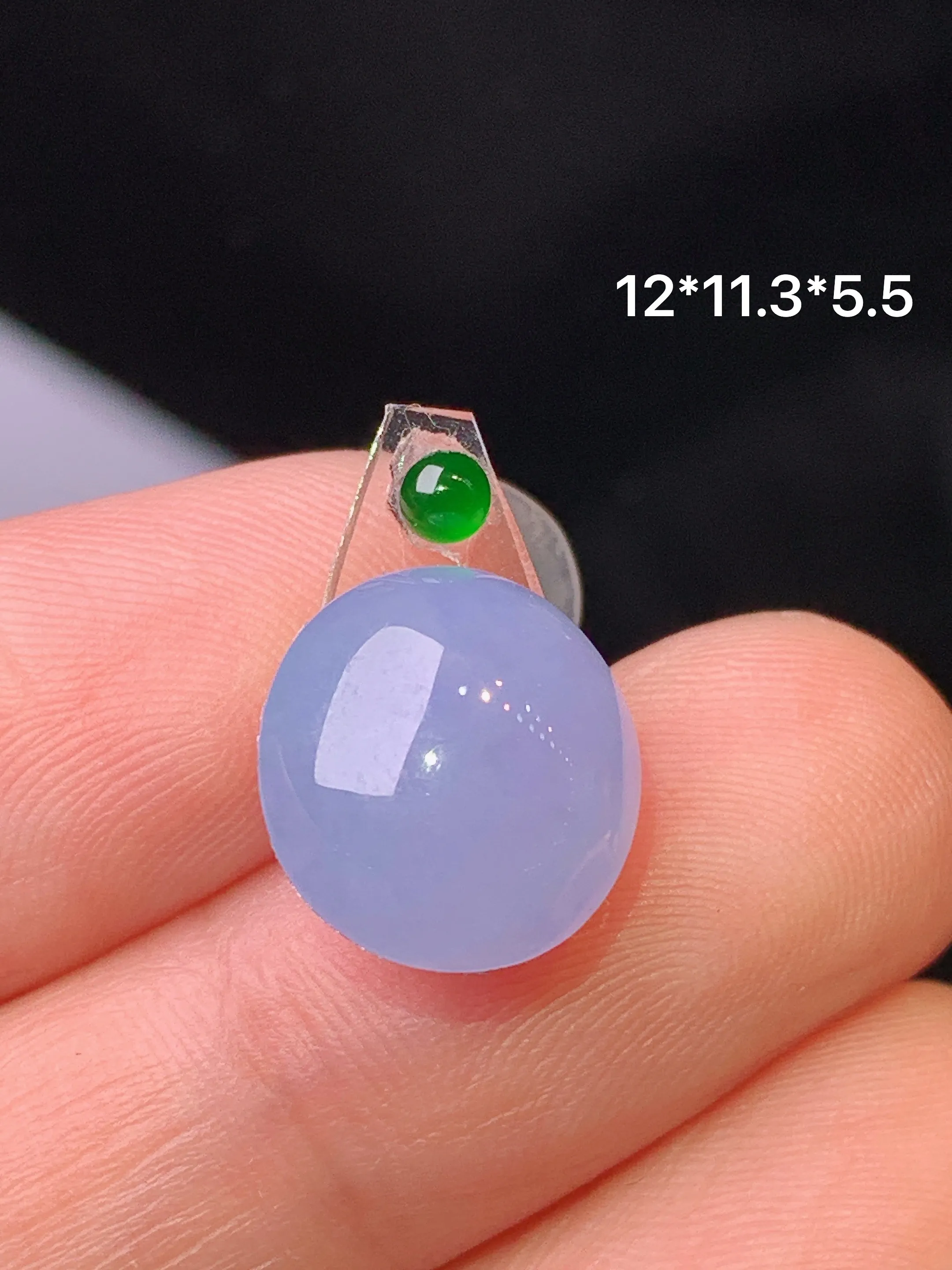 镶嵌款 紫罗兰蛋面吊坠 玉质细腻 色泽清新艳丽 整体尺寸12*11.3*5.5