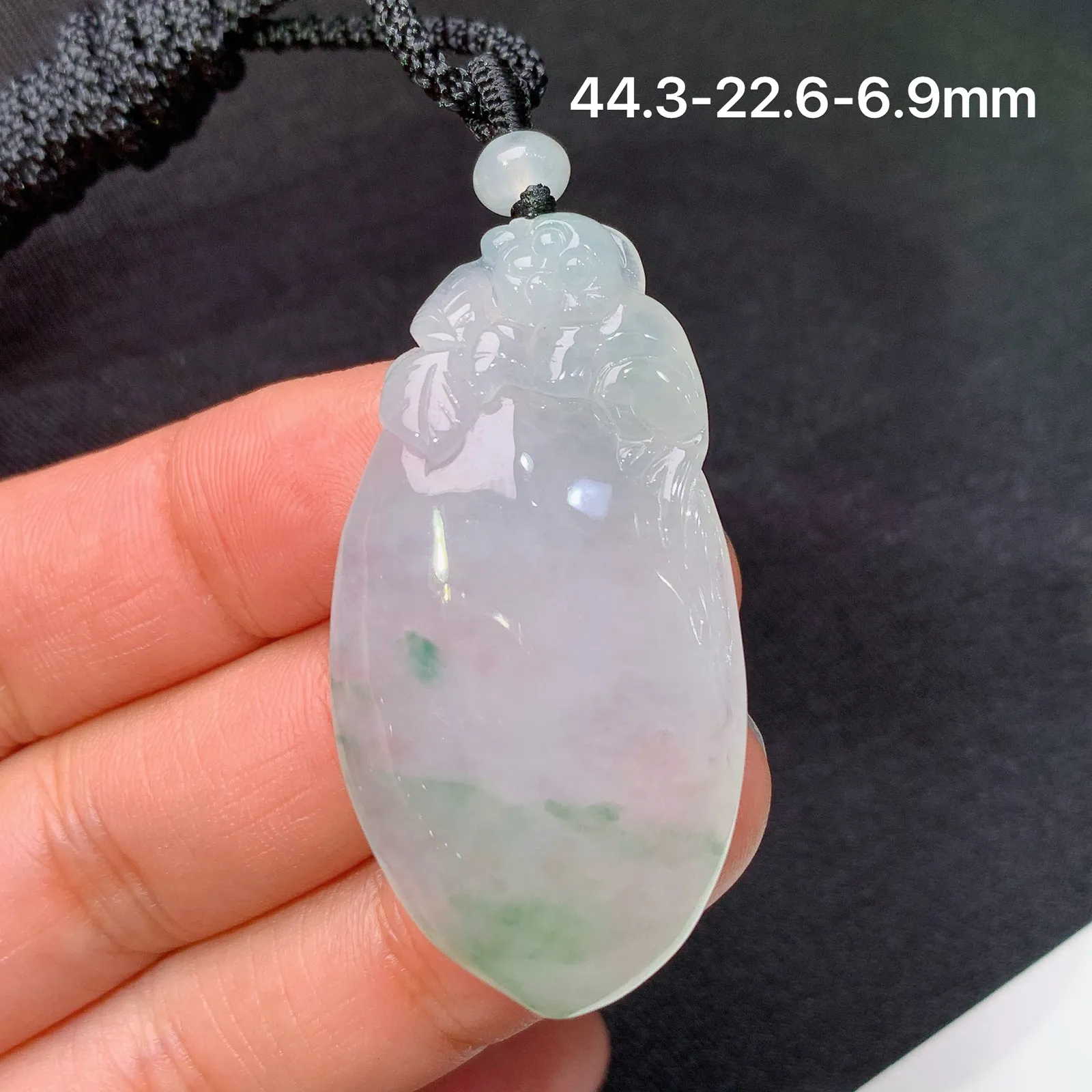 冰飘花福瓜，冰冰润润，玉质细腻，种水足，Nz 尺寸44.3*22.6*6.9