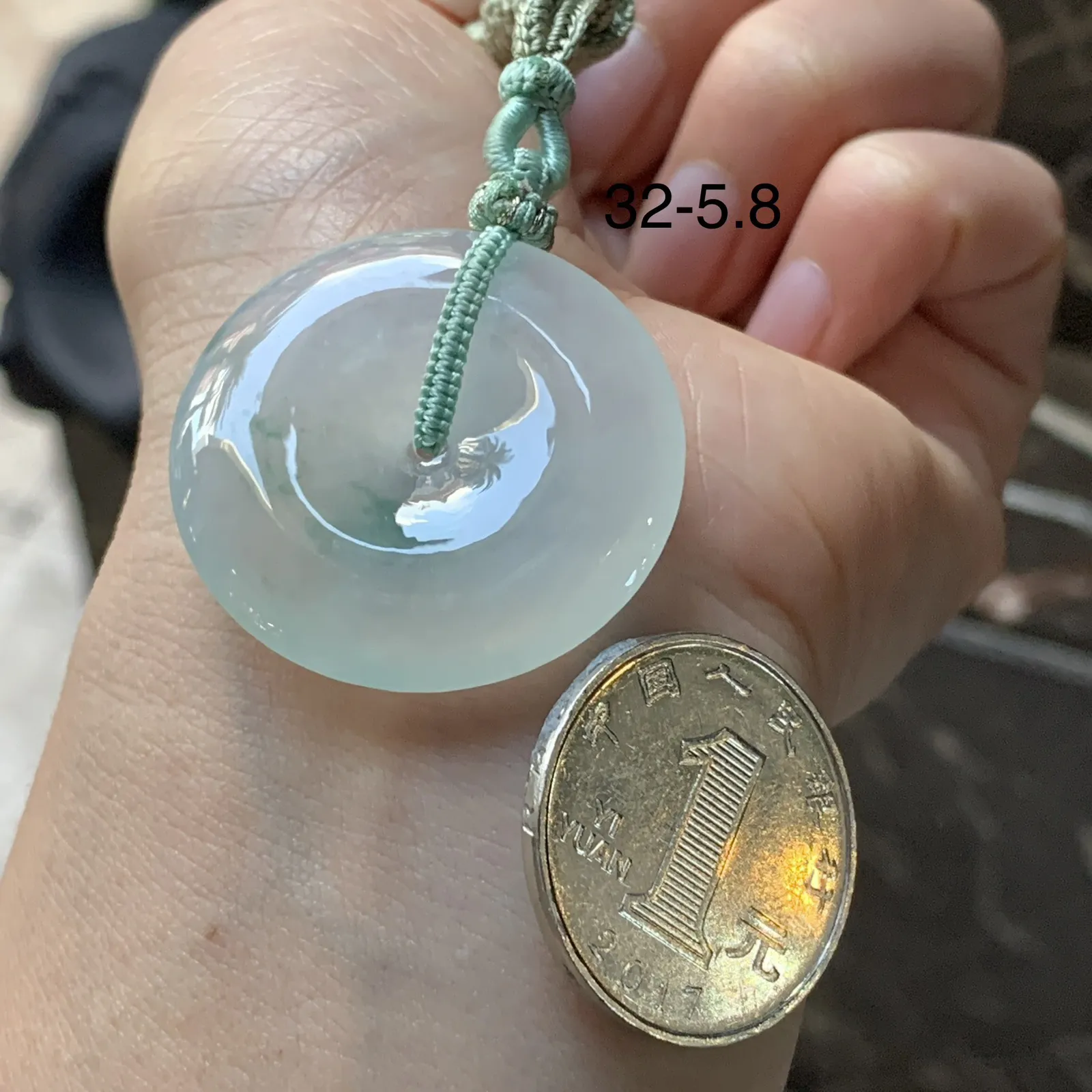 蓝花平安扣^_^清新 细腻