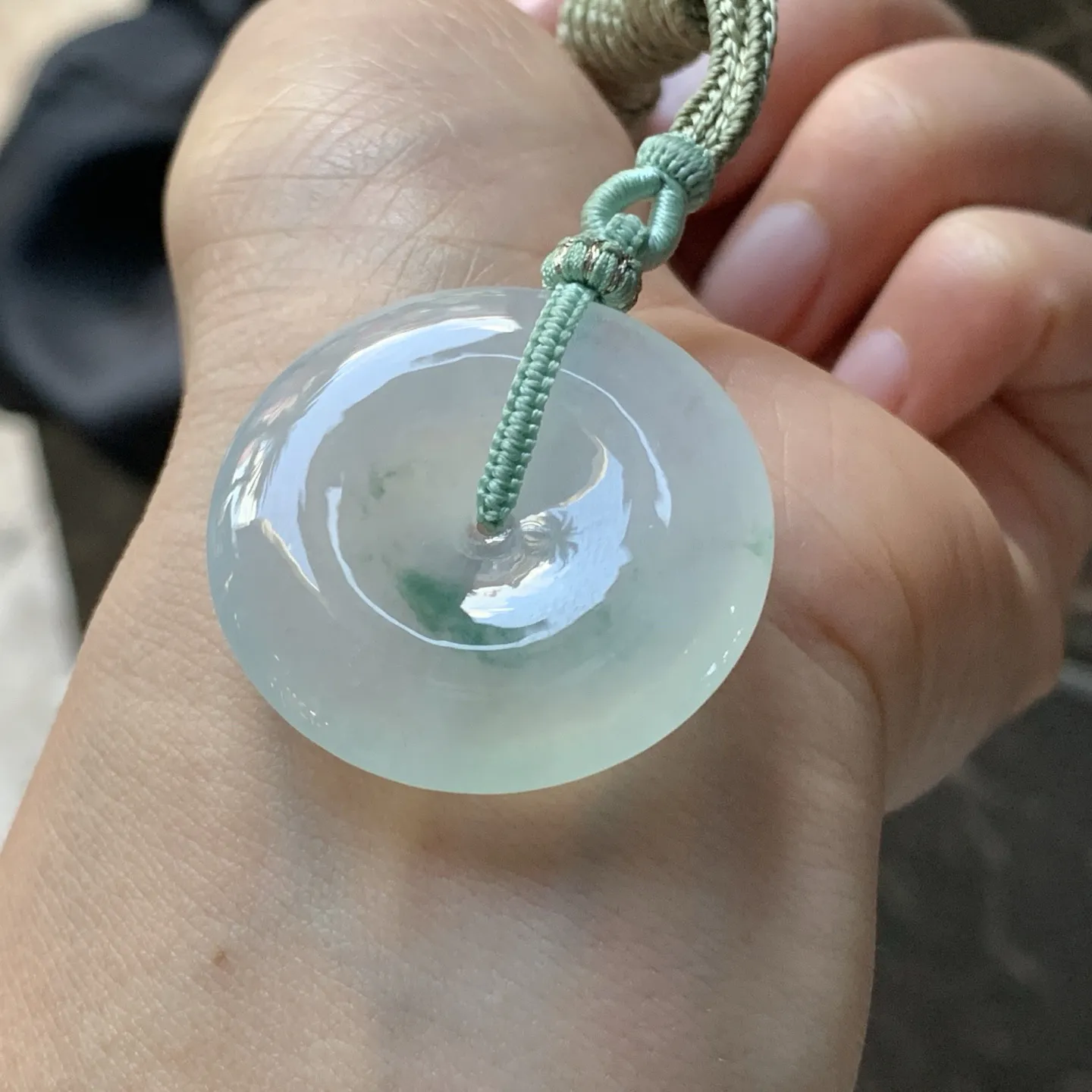 蓝花平安扣^_^清新 细腻