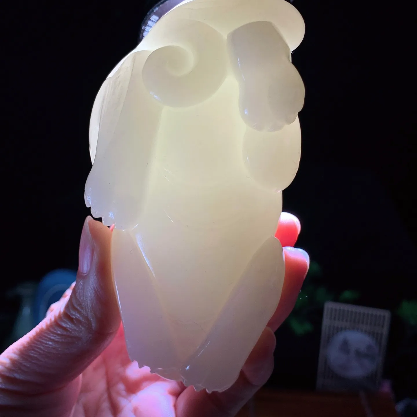 新疆和田玉羊脂白招财进宝携子上朝貔貅摆件。尺寸116/58/59重549.5克 无裂无杂 玉质细腻油润 底色纯净 脂粉好，品质好。lt250103