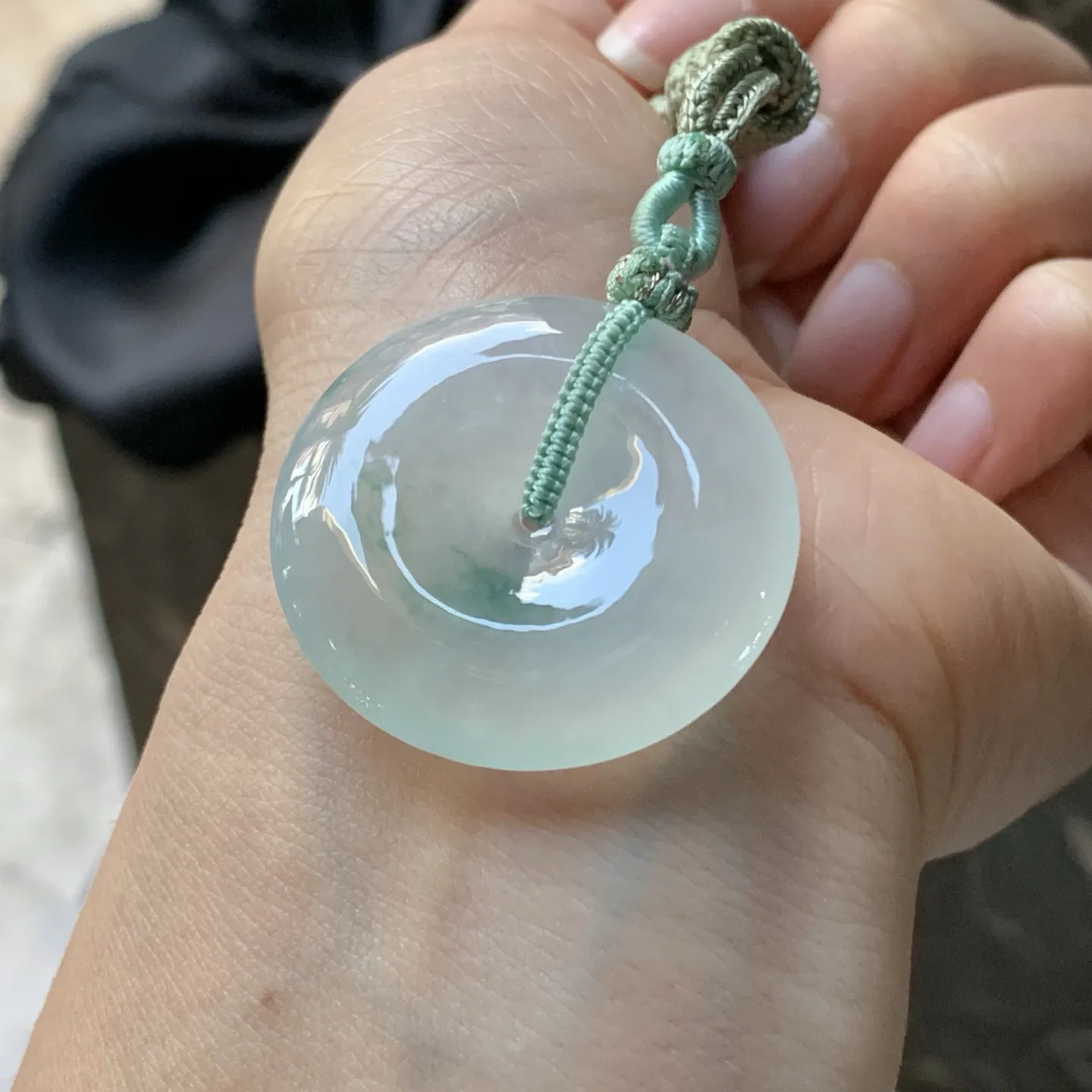 蓝花平安扣^_^清新 细腻