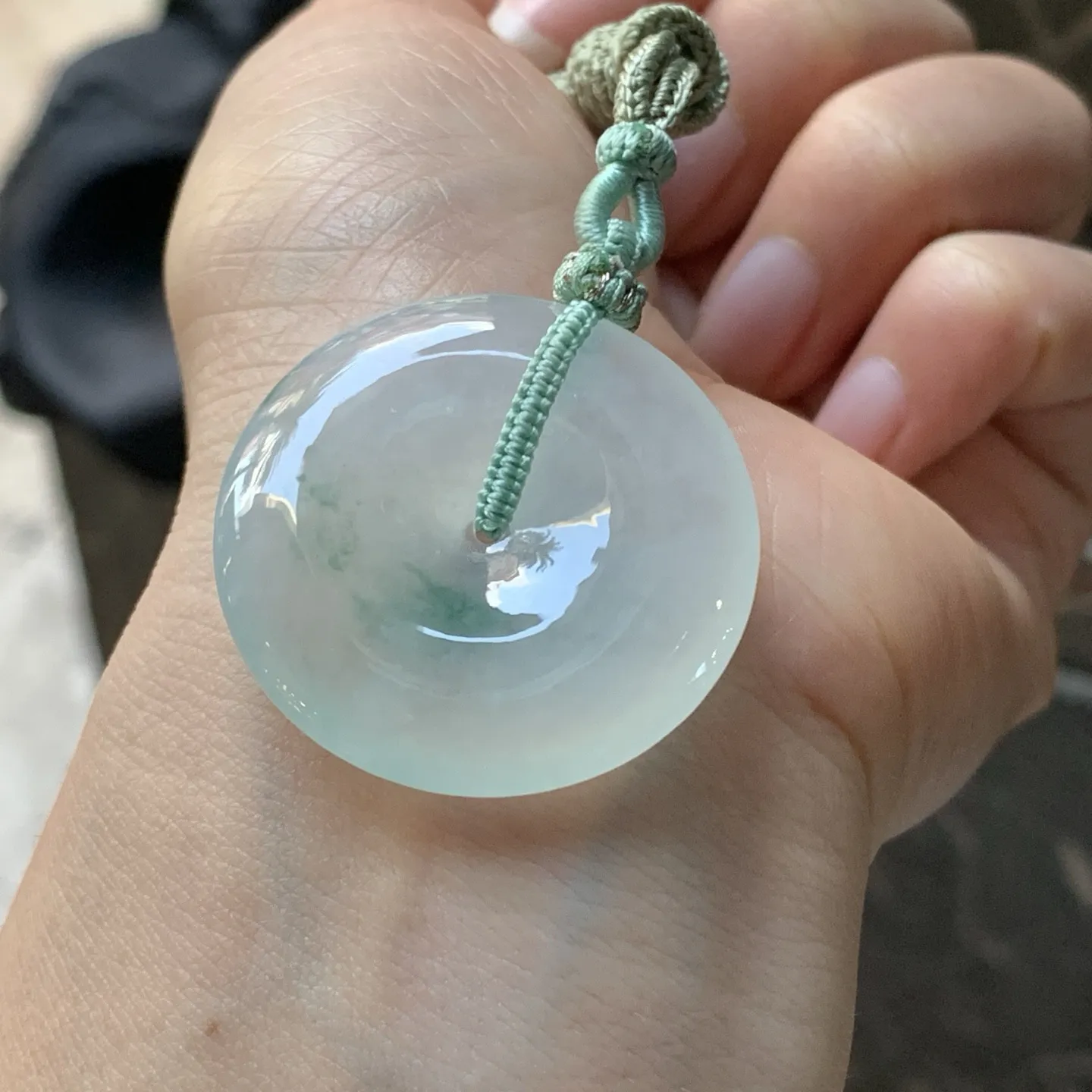 蓝花平安扣^_^清新 细腻