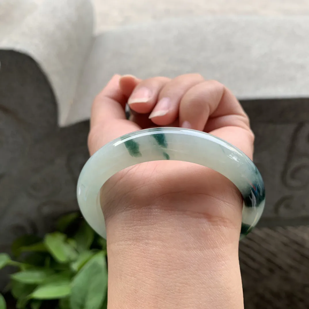 圈口 56.4-11.8-8.3【冰飘花正圈手镯】正圈56 57可戴