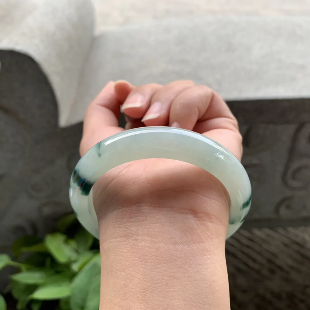 圈口 56.4-11.8-8.3【冰飘花正圈手镯】正圈56 57可戴