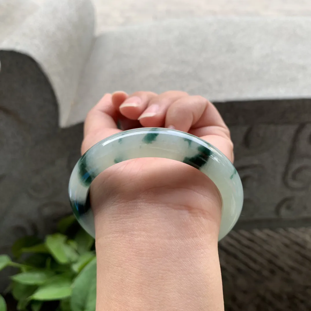 圈口 56.4-11.8-8.3【冰飘花正圈手镯】正圈56 57可戴