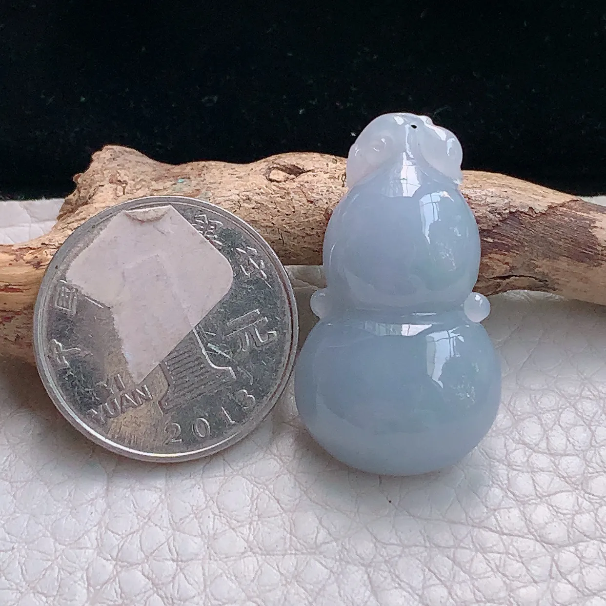 lz实拍34*19.5*7.8缅甸翡翠精雕紫罗兰饱满葫芦 玉葫芦玉项坠 玉挂件