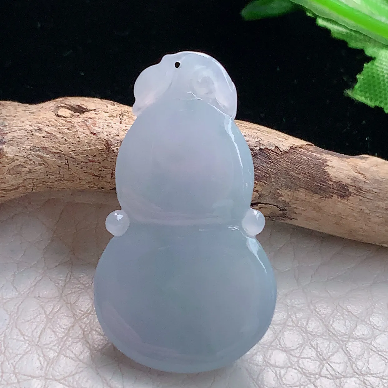 lz实拍34*19.5*7.8缅甸翡翠精雕紫罗兰饱满葫芦 玉葫芦玉项坠 玉挂件