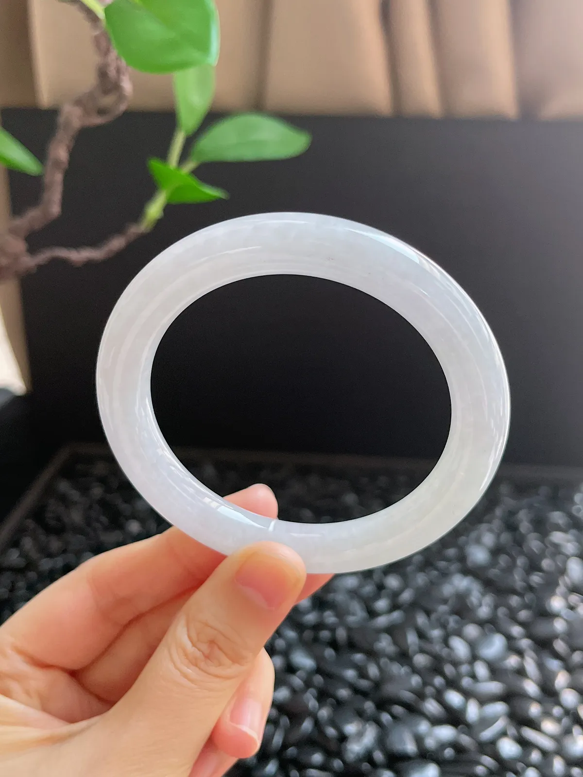 圆镯55.8圈口，翡翠手镯