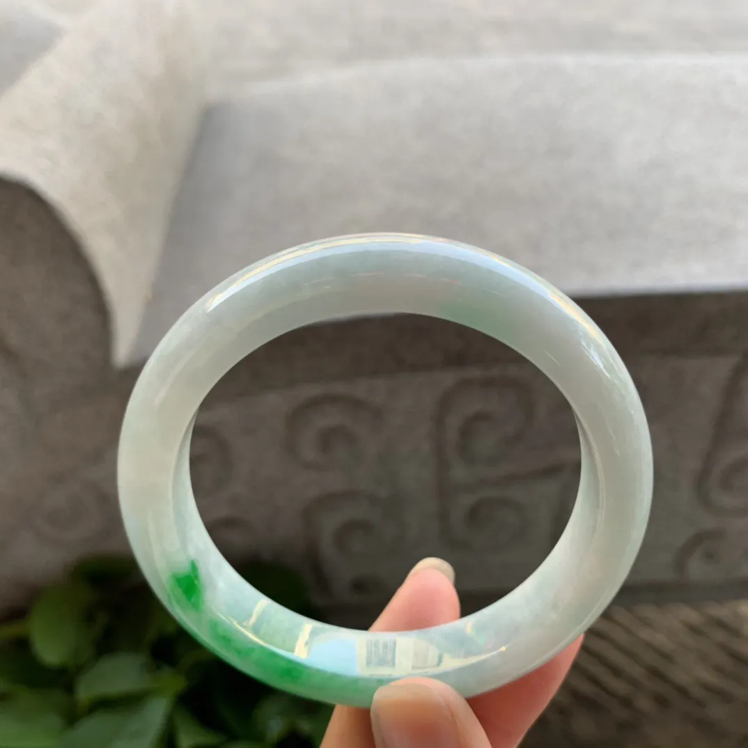 圈口56.8-12-8.7 【辣阳绿正圈手镯】正圈56 57可戴