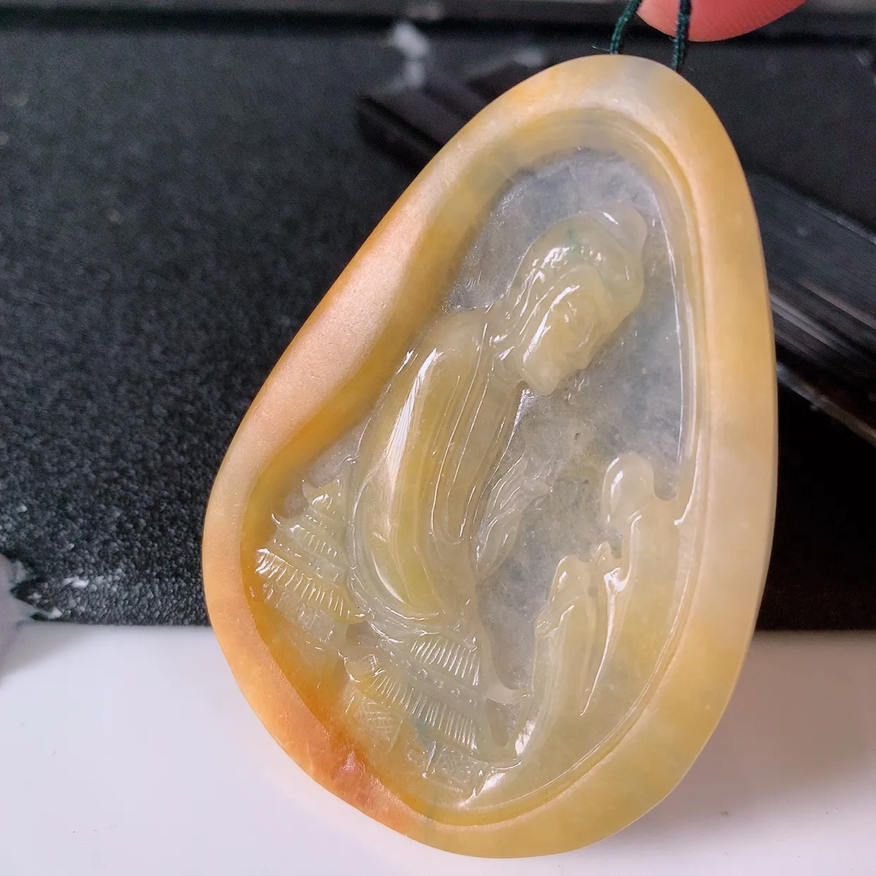 精品大日如来，冰黄翡翡翠大日如来、佛祖，法相端庄静美，普度众生 #60.4