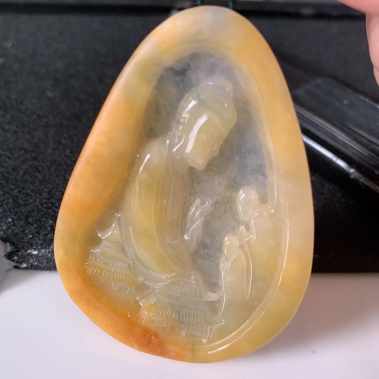 精品大日如来，冰黄翡翡翠大日如来、佛祖，法相端庄静美，普度众生 #60.4