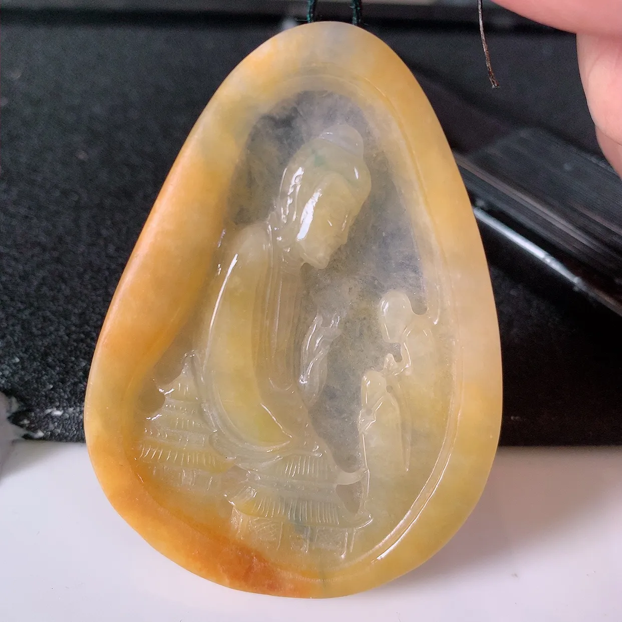 精品大日如来，冰黄翡翡翠大日如来、佛祖，法相端庄静美，普度众生 #60.4