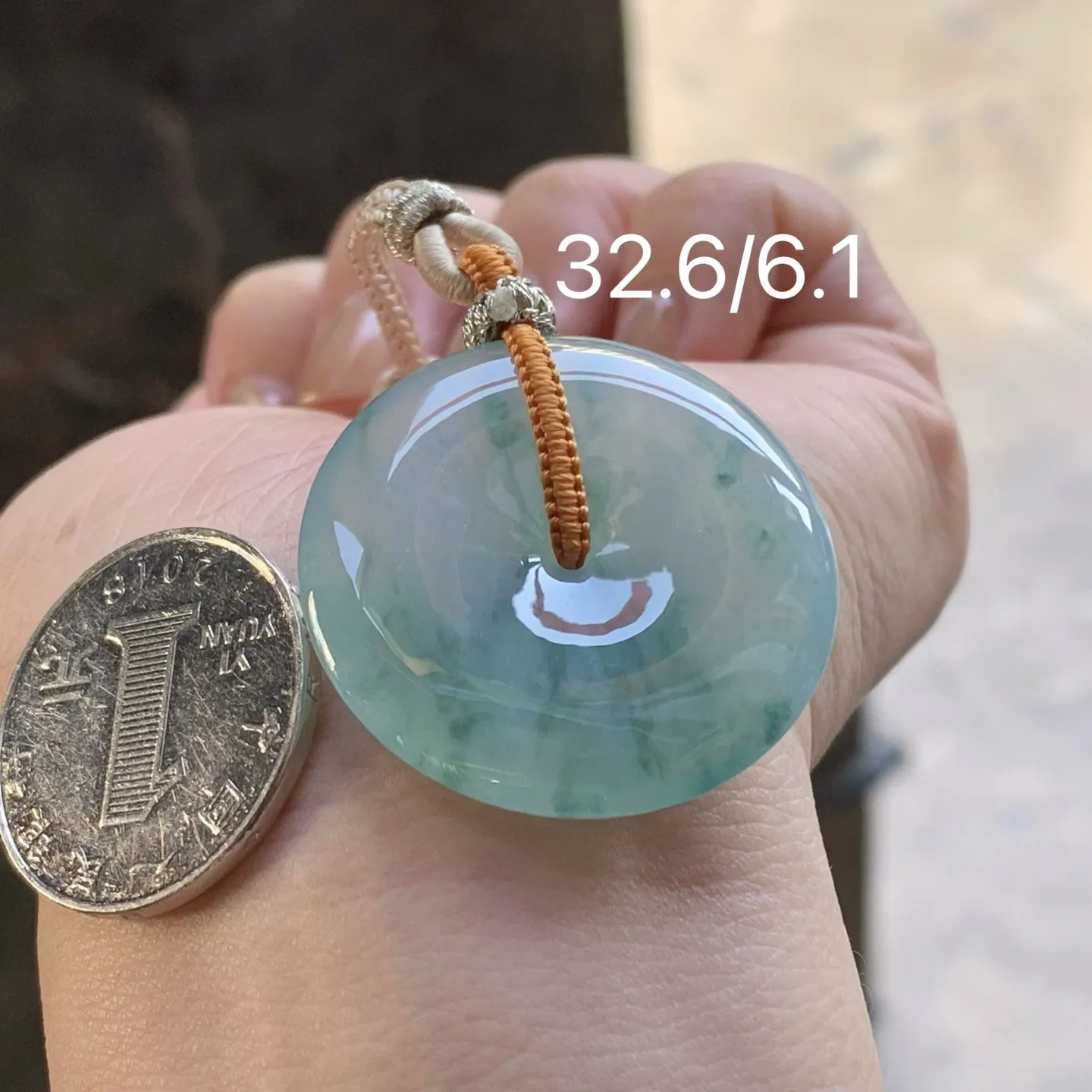 糯种飘花平安扣
 平安顺遂～