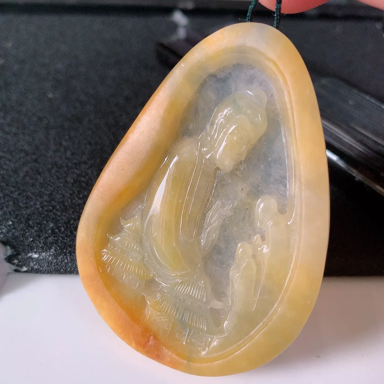 精品大日如来，冰黄翡翡翠大日如来、佛祖，法相端庄静美，普度众生 #60.4