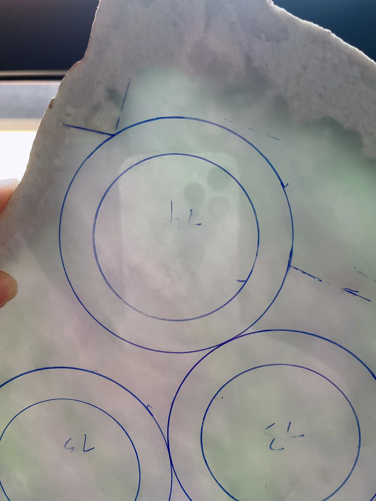 翡翠板料，⭕️正圈最大做58，圆条最大做54