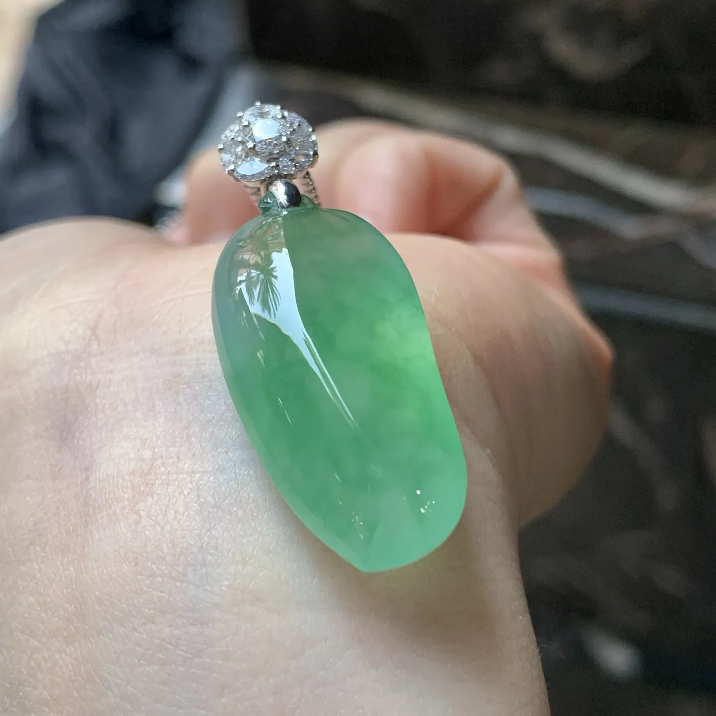 冰种绿花绿花福瓜
有种有色～饱满品相好