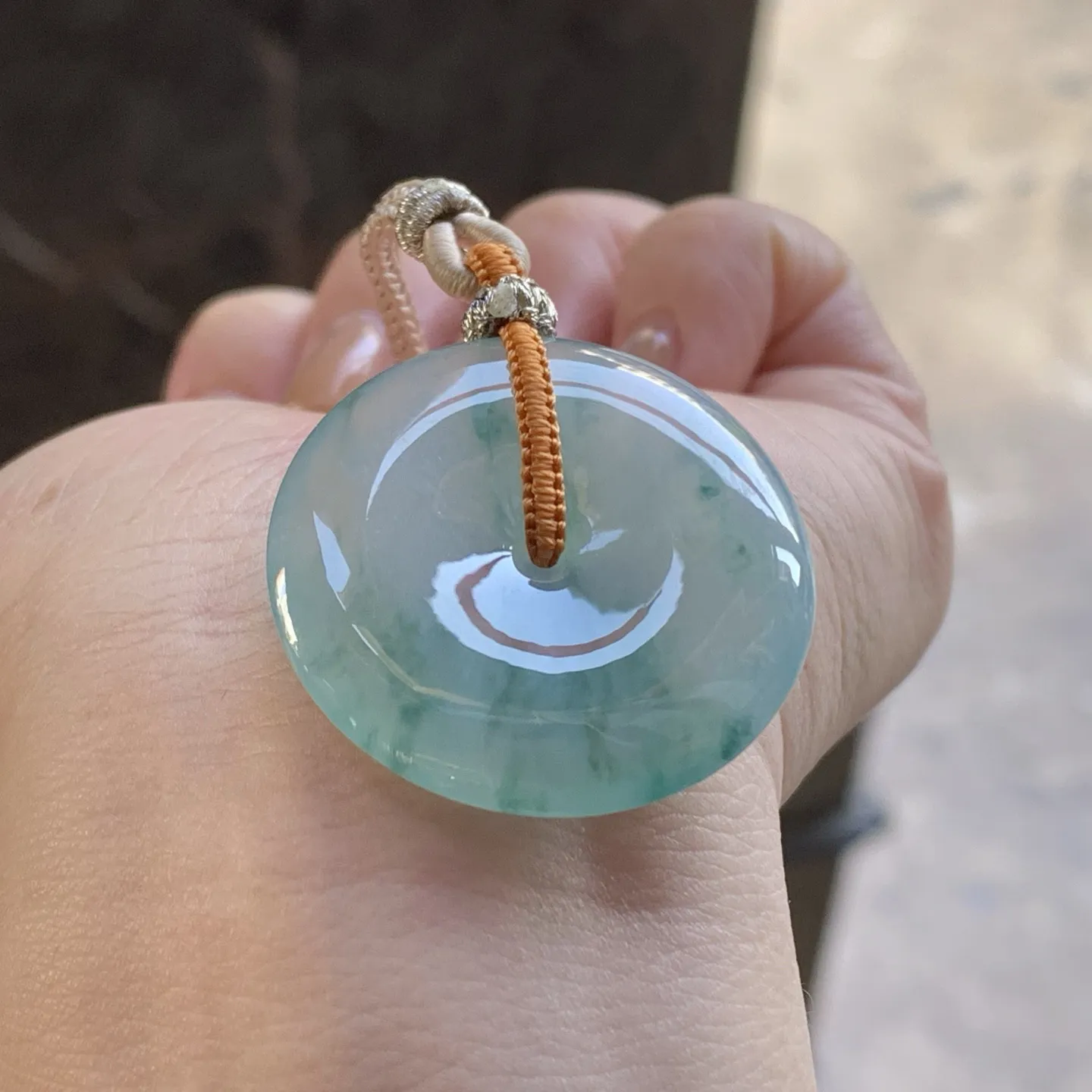 糯种飘花平安扣
 平安顺遂～