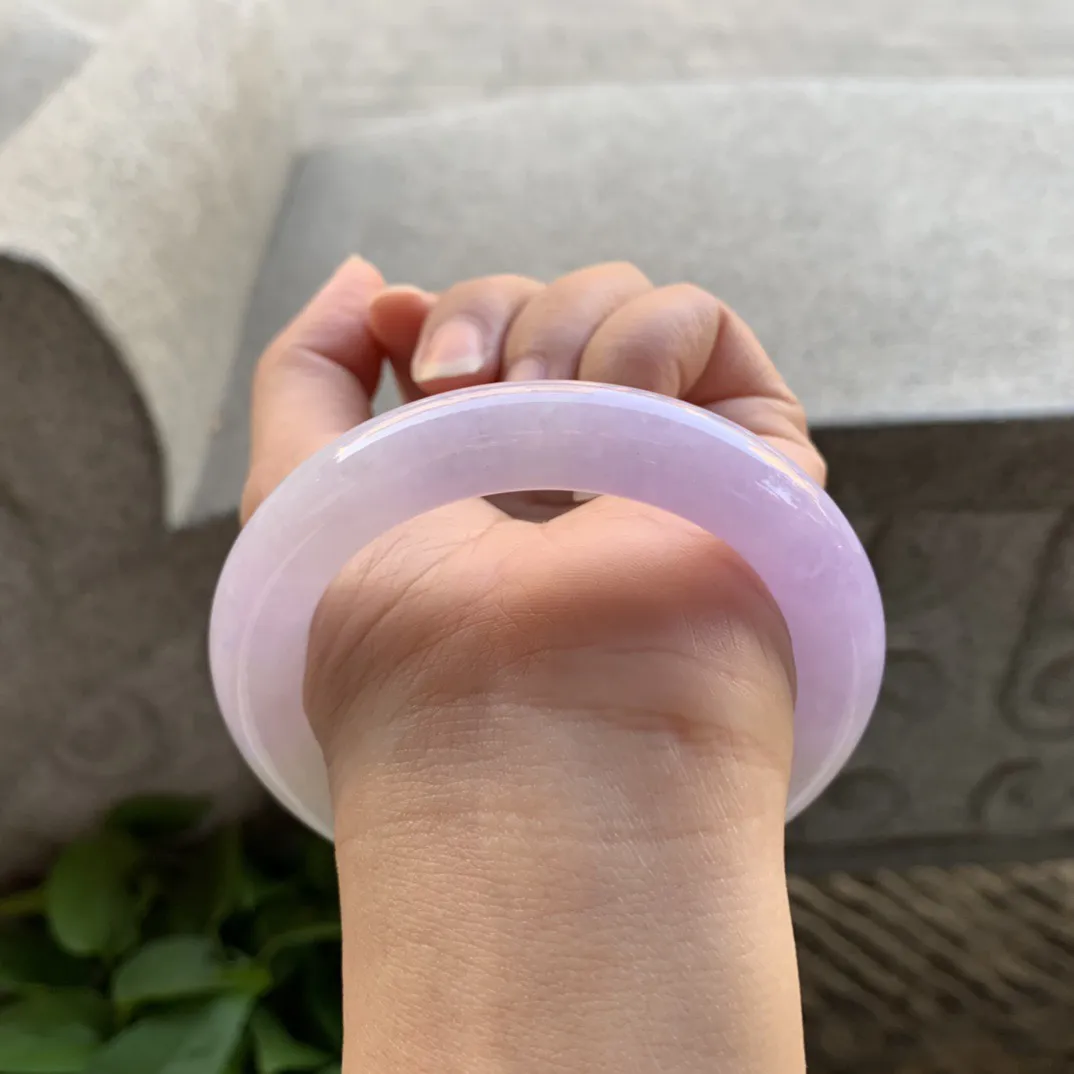 圈口 56-11【粉紫圆条手镯】圆条56 57可戴