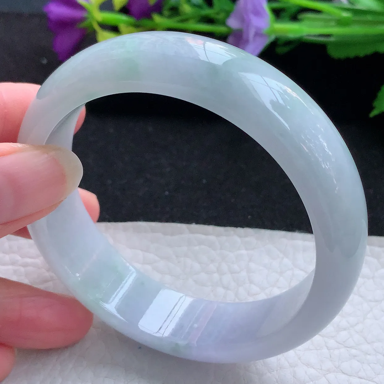 nr实拍59*16.8*8轮胎镯 天然缅甸翡翠玉手镯春带彩珠宝宽边玉手环