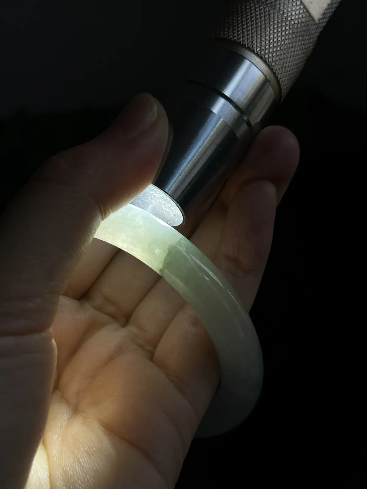 圆镯53.7圈口，翡翠手镯