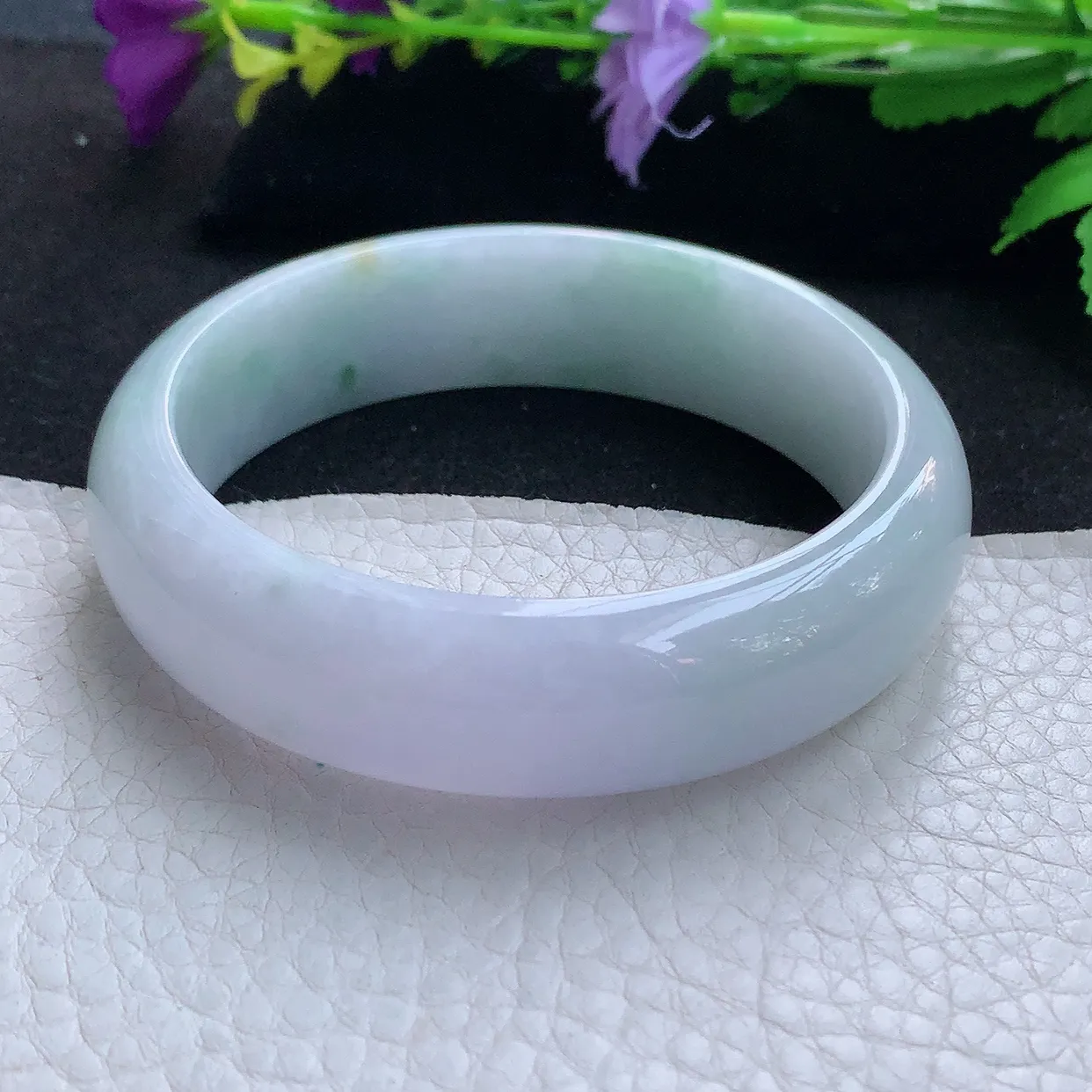 nr实拍59*16.8*8轮胎镯 天然缅甸翡翠玉手镯春带彩珠宝宽边玉手环