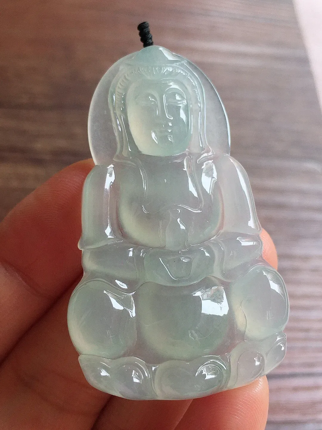 冰种观音，冰润细腻，品相好，种水足，001 尺寸54.8*32.8*6.3