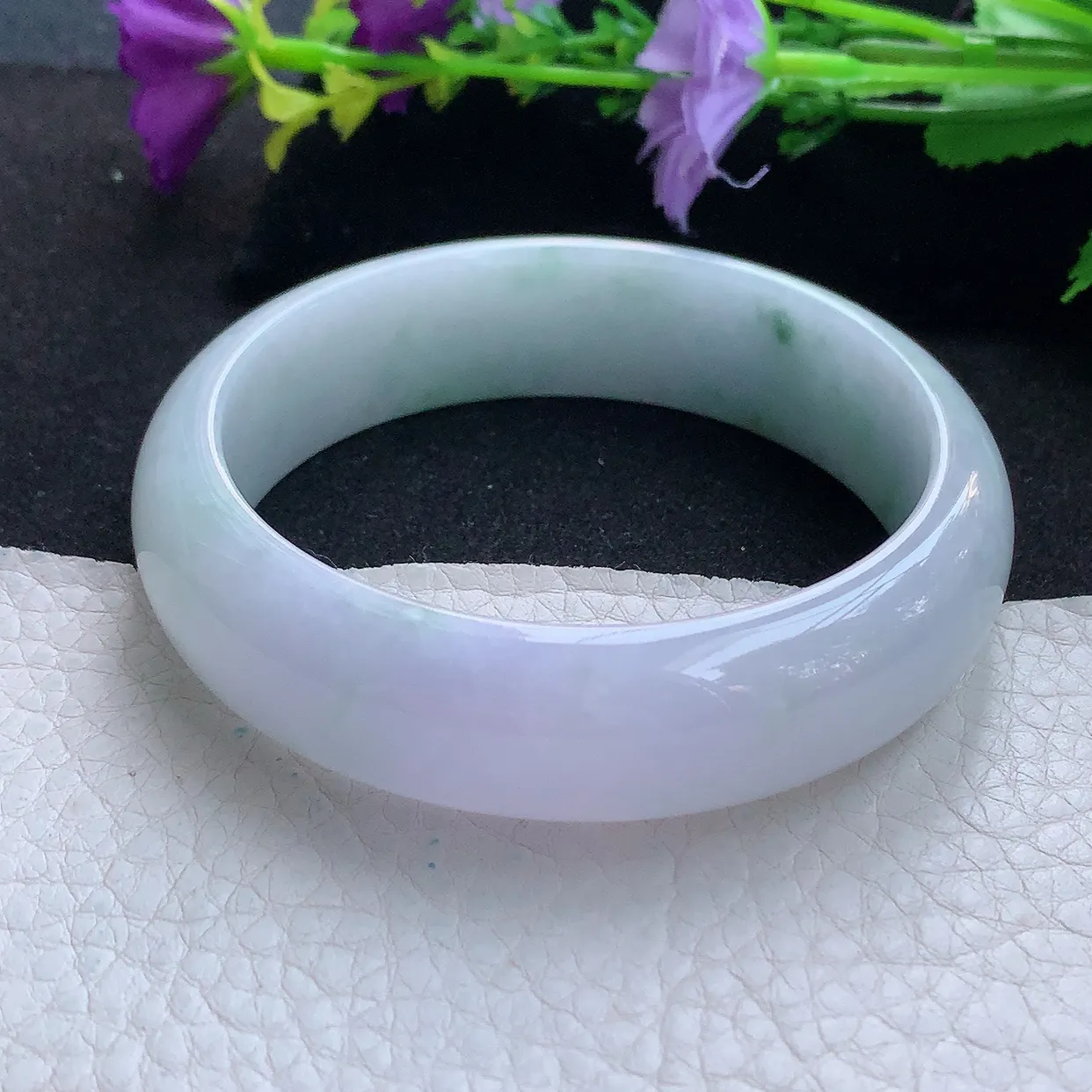 nr实拍59*16.8*8轮胎镯 天然缅甸翡翠玉手镯春带彩珠宝宽边玉手环