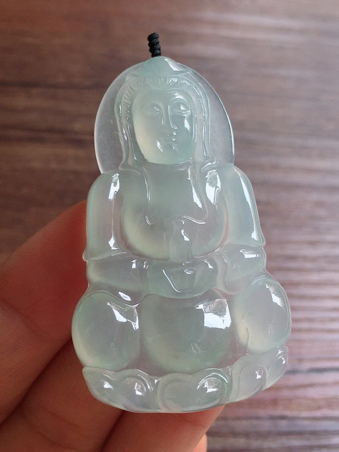 冰种观音，冰润细腻，品相好，种水足，001 尺寸54.8*32.8*6.3