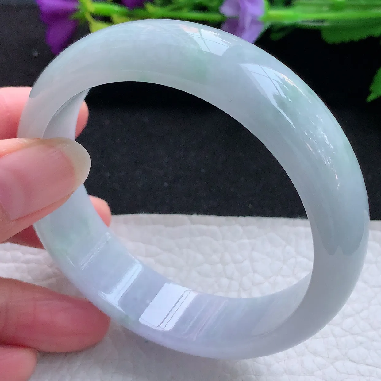 nr实拍59*16.8*8轮胎镯 天然缅甸翡翠玉手镯春带彩珠宝宽边玉手环