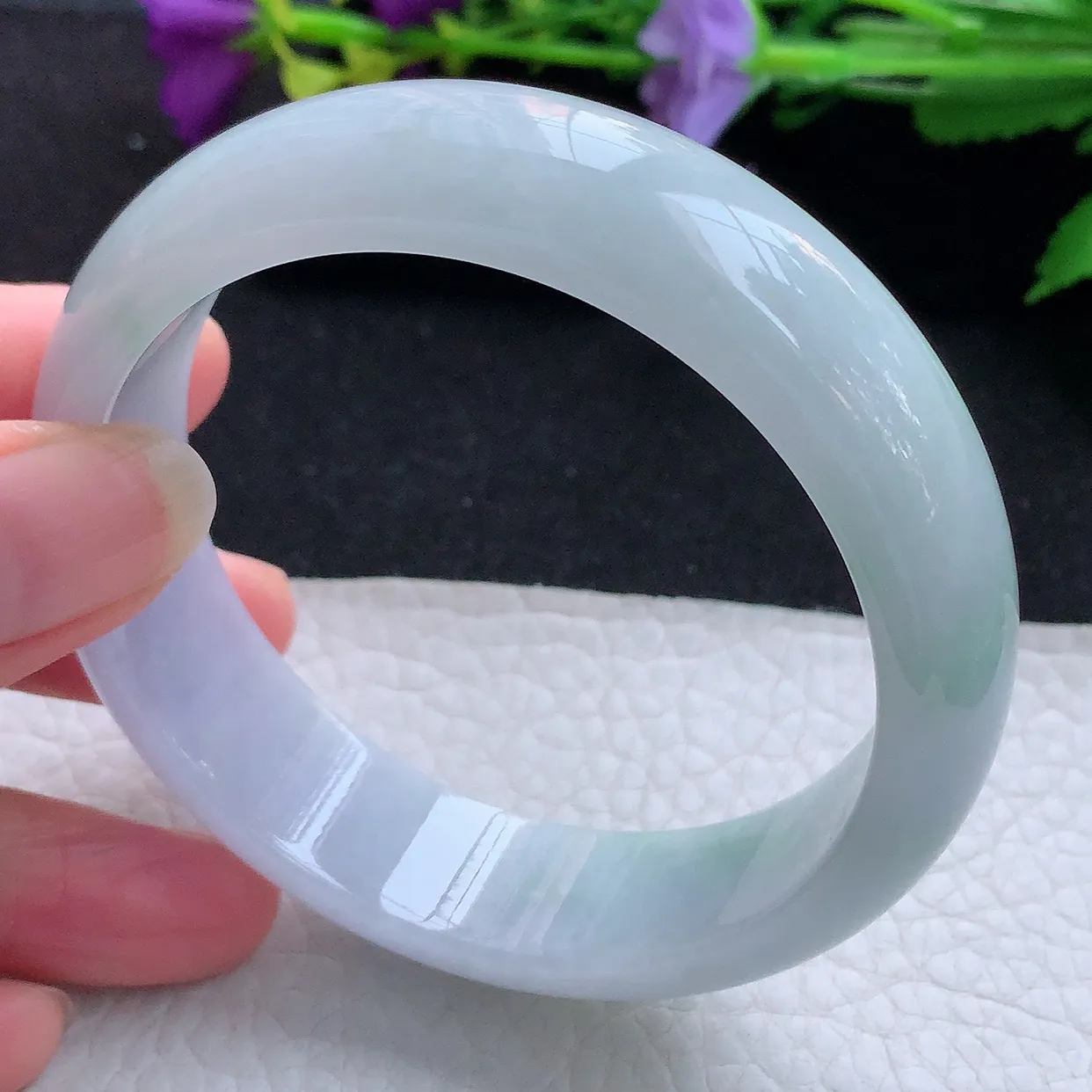 nr实拍59*16.8*8轮胎镯 天然缅甸翡翠玉手镯春带彩珠宝宽边玉手环