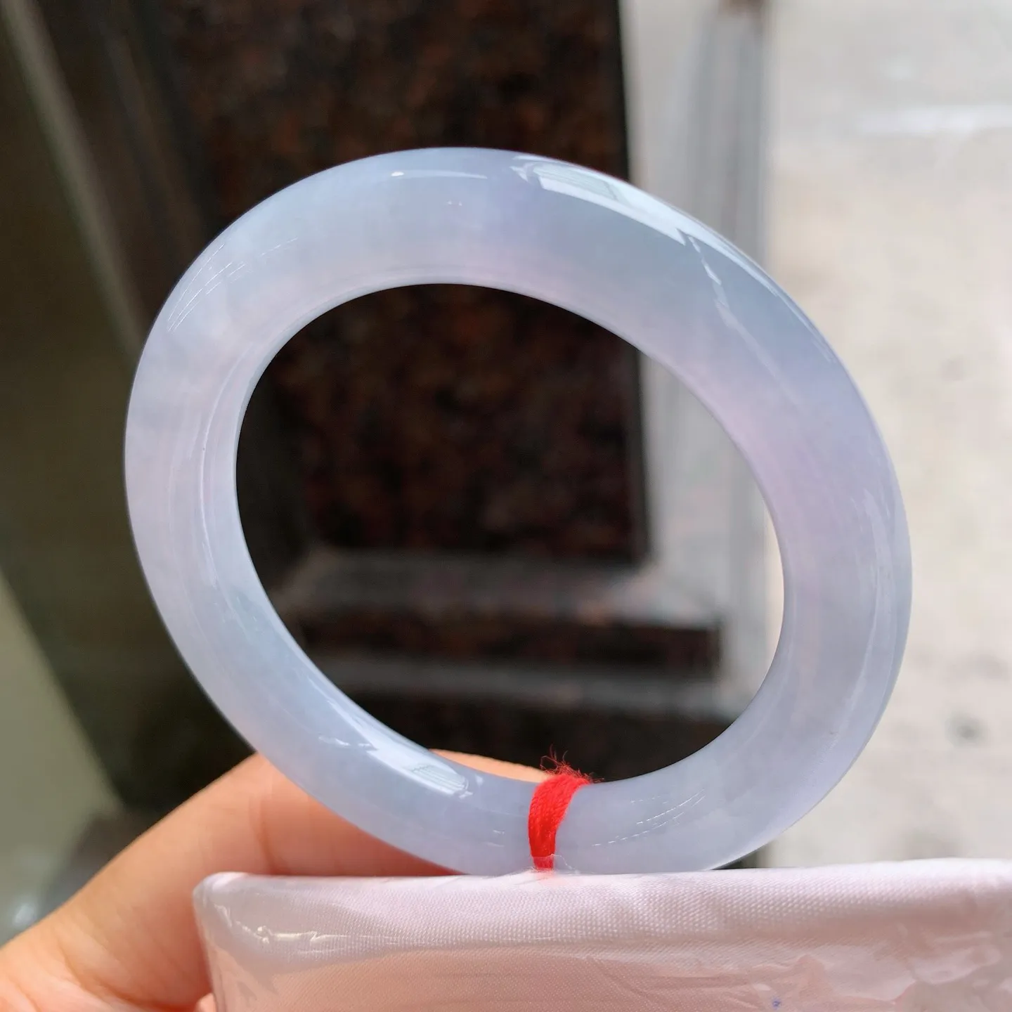 圆条冰紫 无瑕 尺寸：50/9.5 小圈口