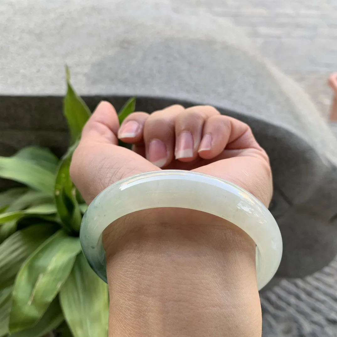 圈口 57.4-13.6-7.9【冰飘花正圈手镯】正圈57 58可戴