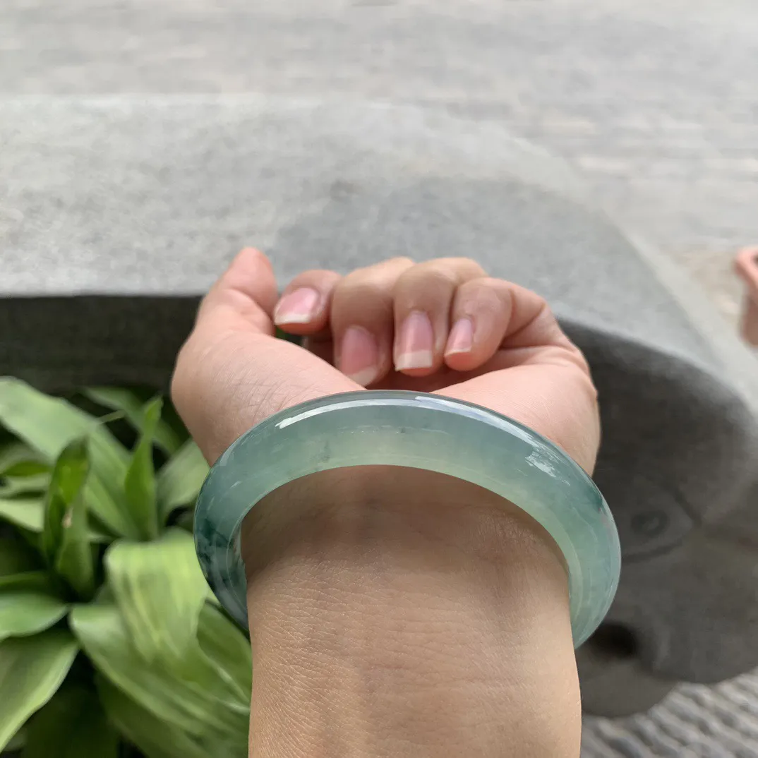 圈口55.8-11.7-8.1 【冰飘花正圈手镯】正圈55 56可戴