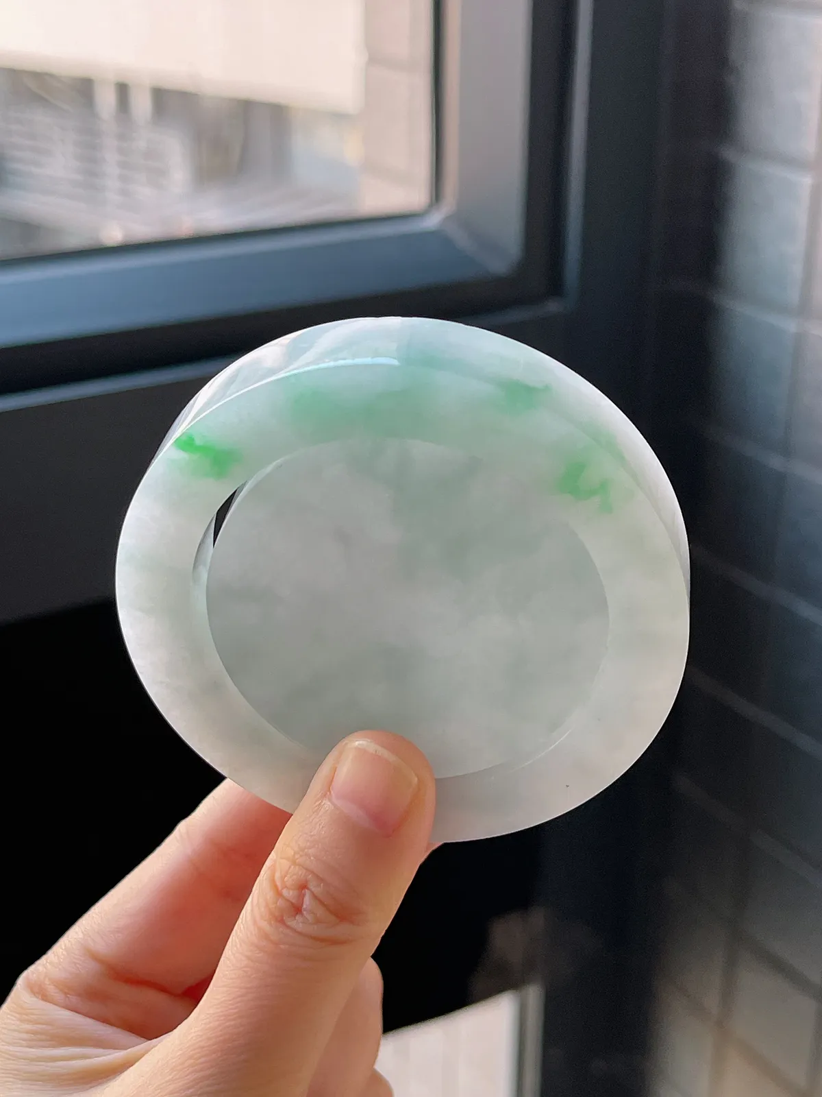 翡翠镯饼，⭕️正圈最大做55，最小做52