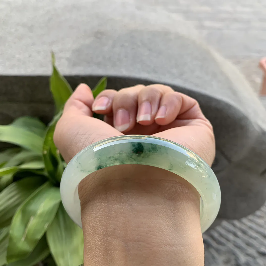 圈口 57.4-13.6-7.9【冰飘花正圈手镯】正圈57 58可戴