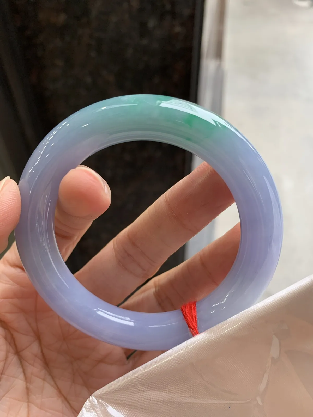 圆条春彩 无瑕 尺寸：55.5/11.9  色浓