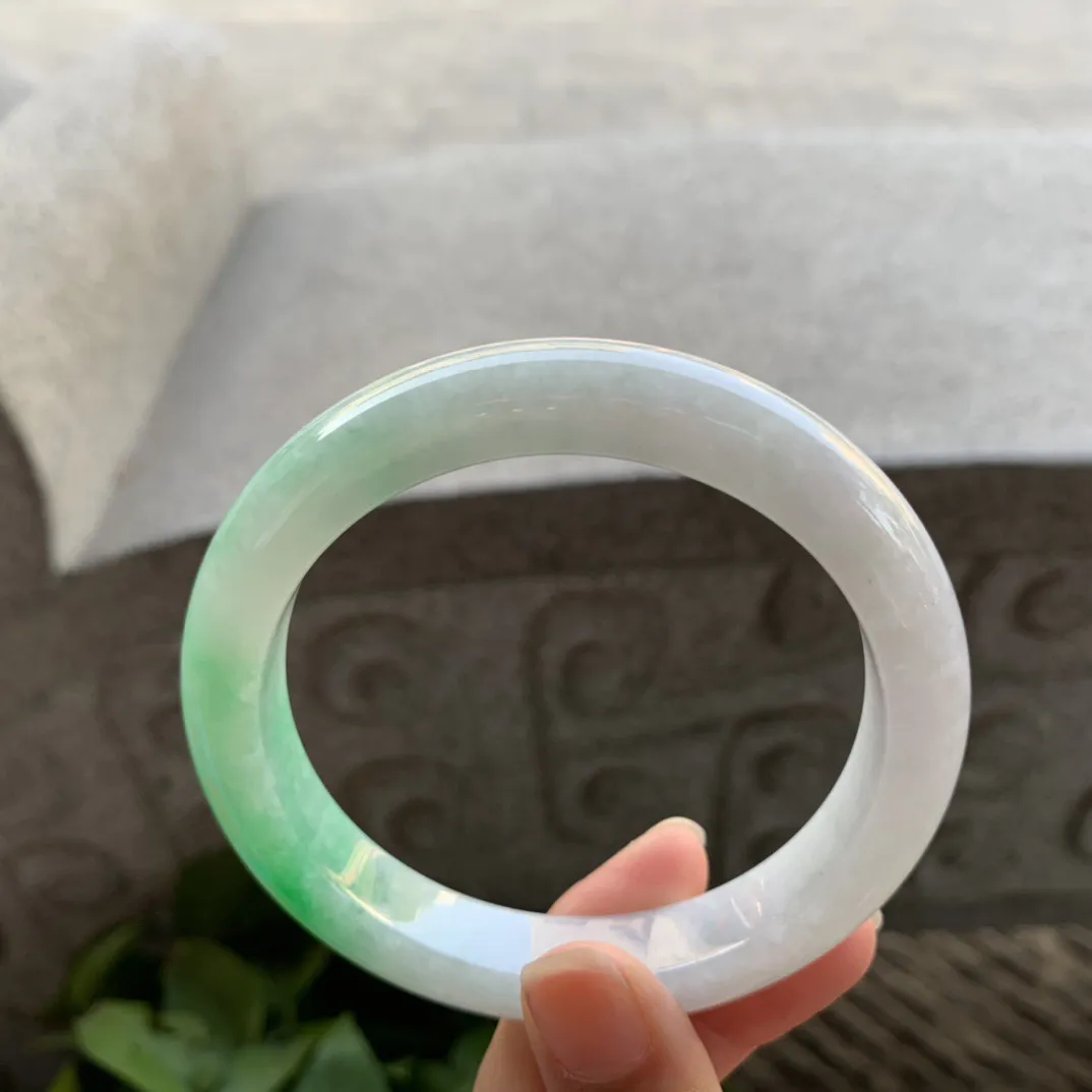 大圈口 62-12.4-9.8【飘阳绿正圈手镯】正圈62 63可戴
