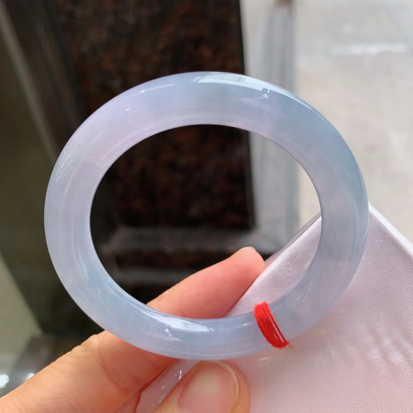 圆条冰紫 无瑕 尺寸：50/9.5 小圈口