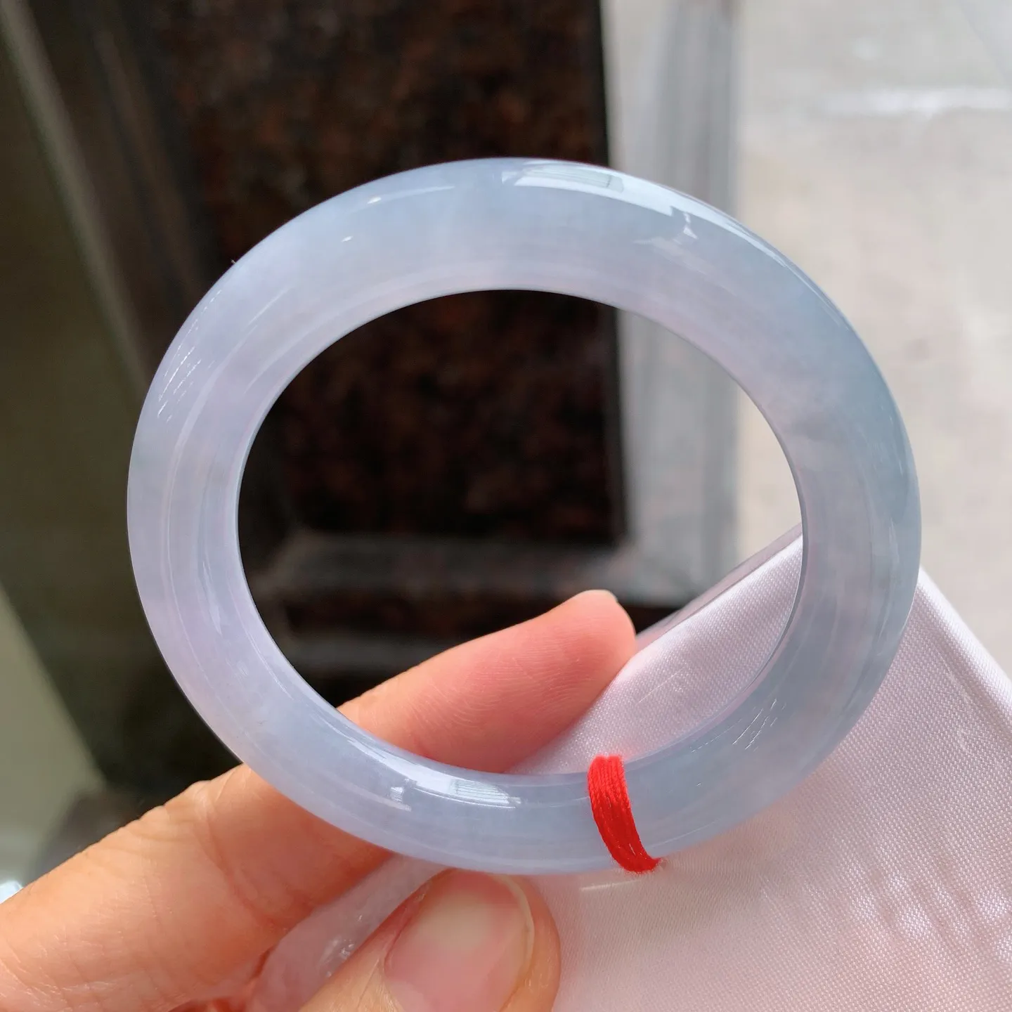 圆条冰紫 无瑕 尺寸：50/9.5 小圈口