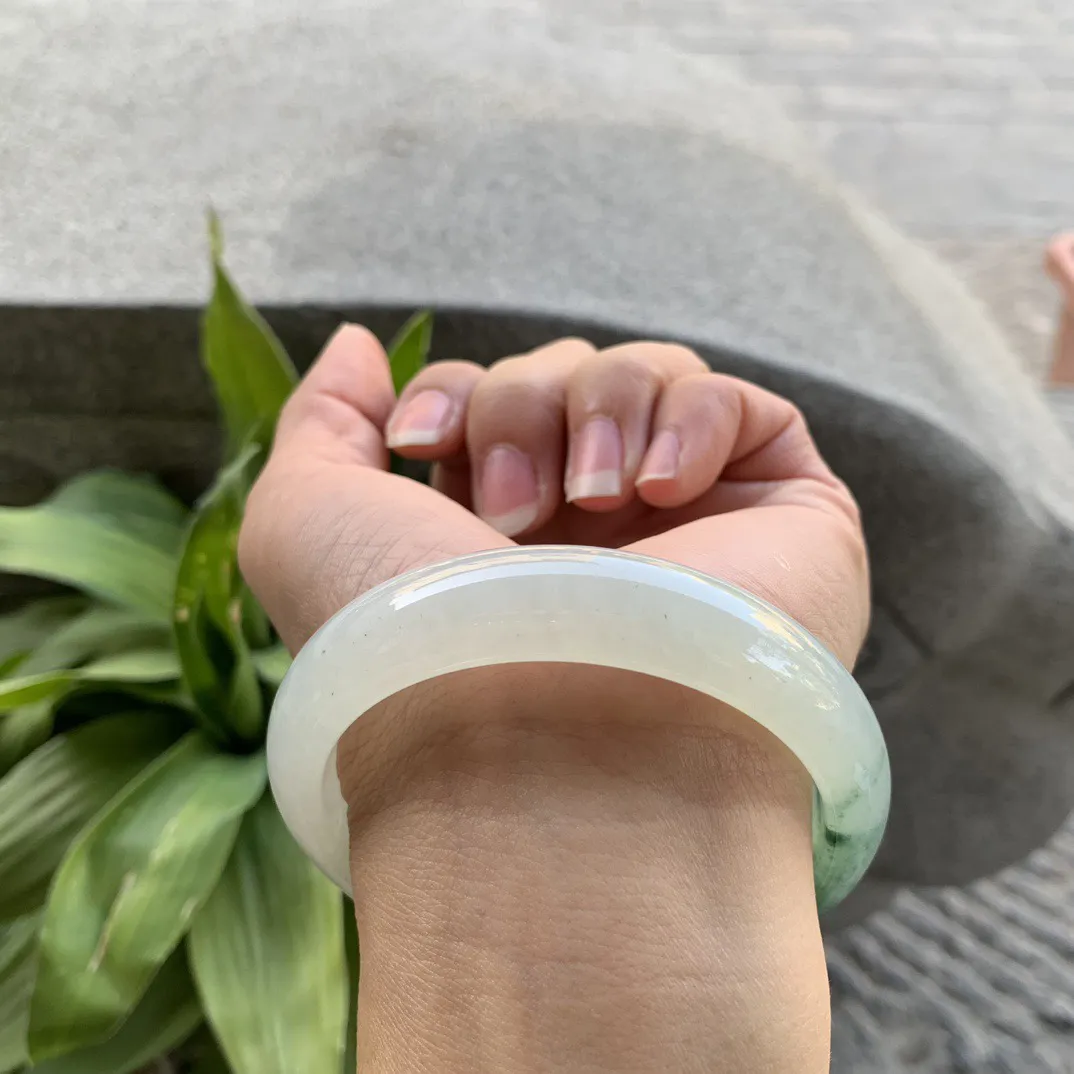 圈口 57.4-13.6-7.9【冰飘花正圈手镯】正圈57 58可戴