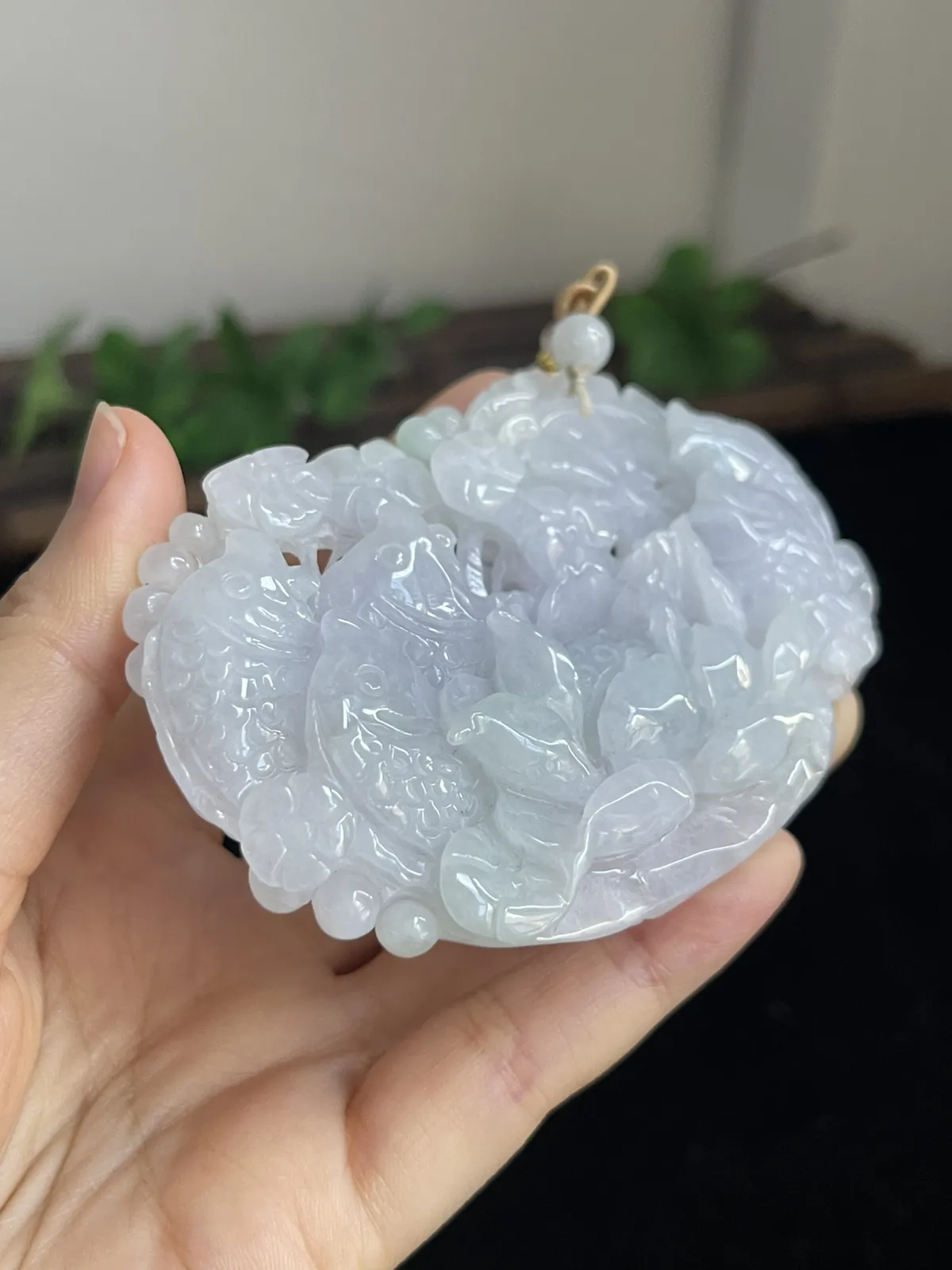 翡翠花件，配珠未测