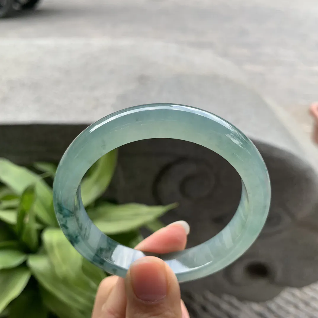 圈口55.8-11.7-8.1 【冰飘花正圈手镯】正圈55 56可戴