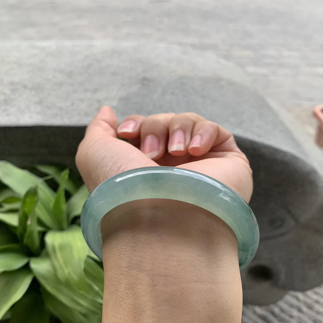 圈口55.8-11.7-8.1 【冰飘花正圈手镯】正圈55 56可戴