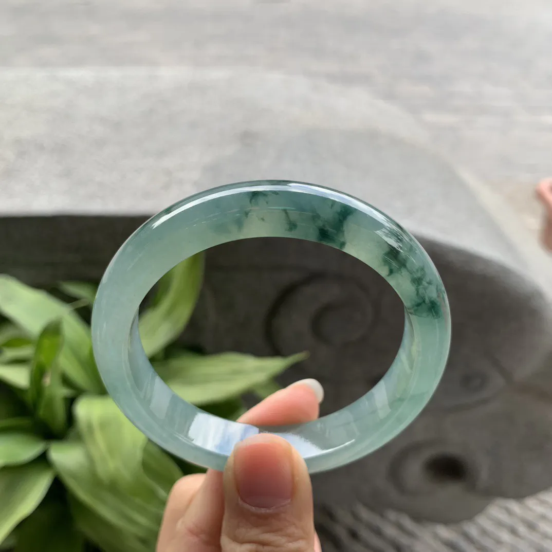 圈口55.8-11.7-8.1 【冰飘花正圈手镯】正圈55 56可戴