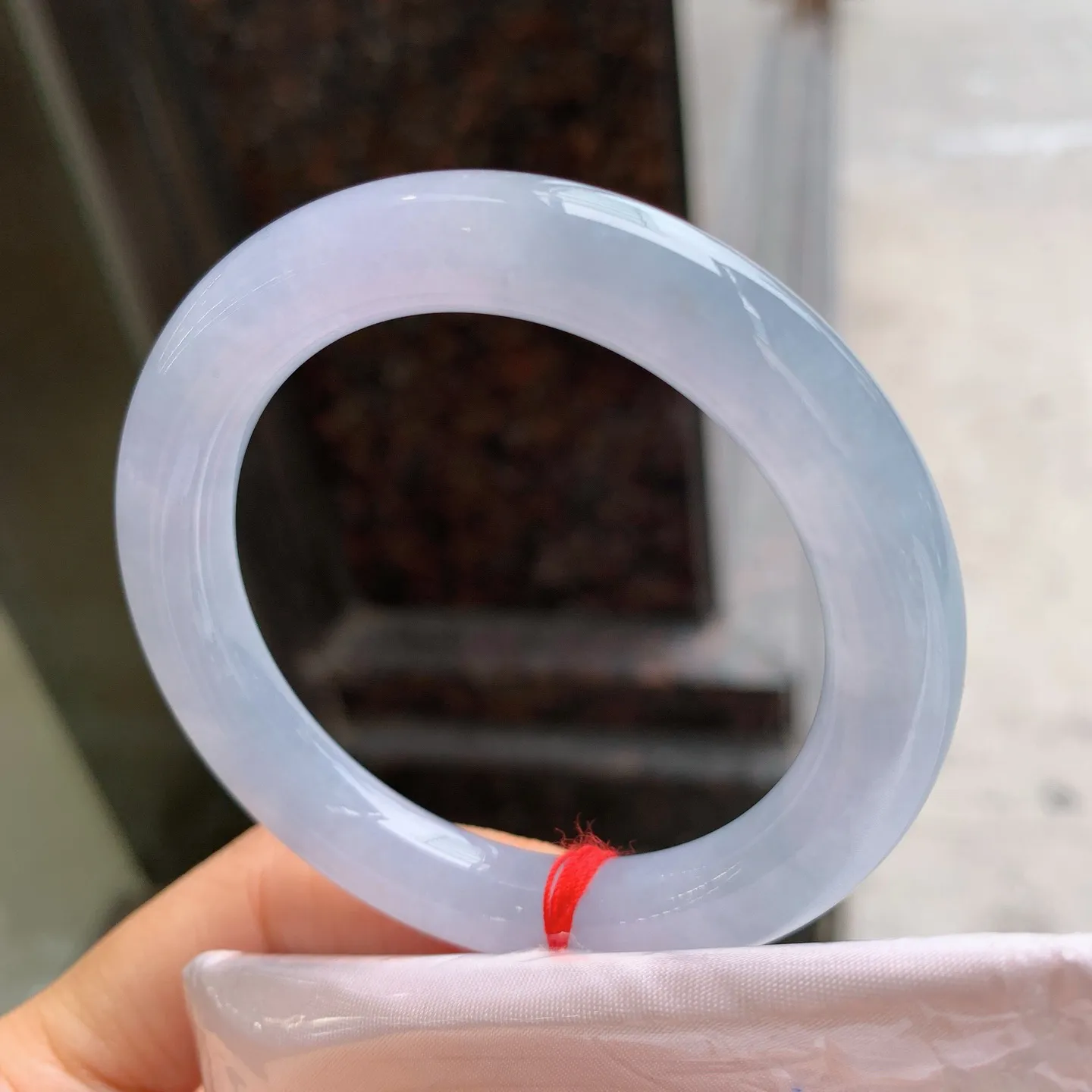 圆条冰紫 无瑕 尺寸：50/9.5 小圈口